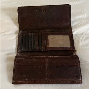 Frye Dark Brown Leather Card Holder